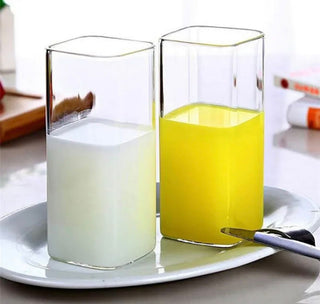 Transparentes quadratisches Glas 4er Set - Özliving